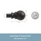 Kenney Mfg Kenney Davenport 1/2 Petite Cafe Decorative Window Curtain Rod, 28-48, Matte Black KN55928 - alternate 5